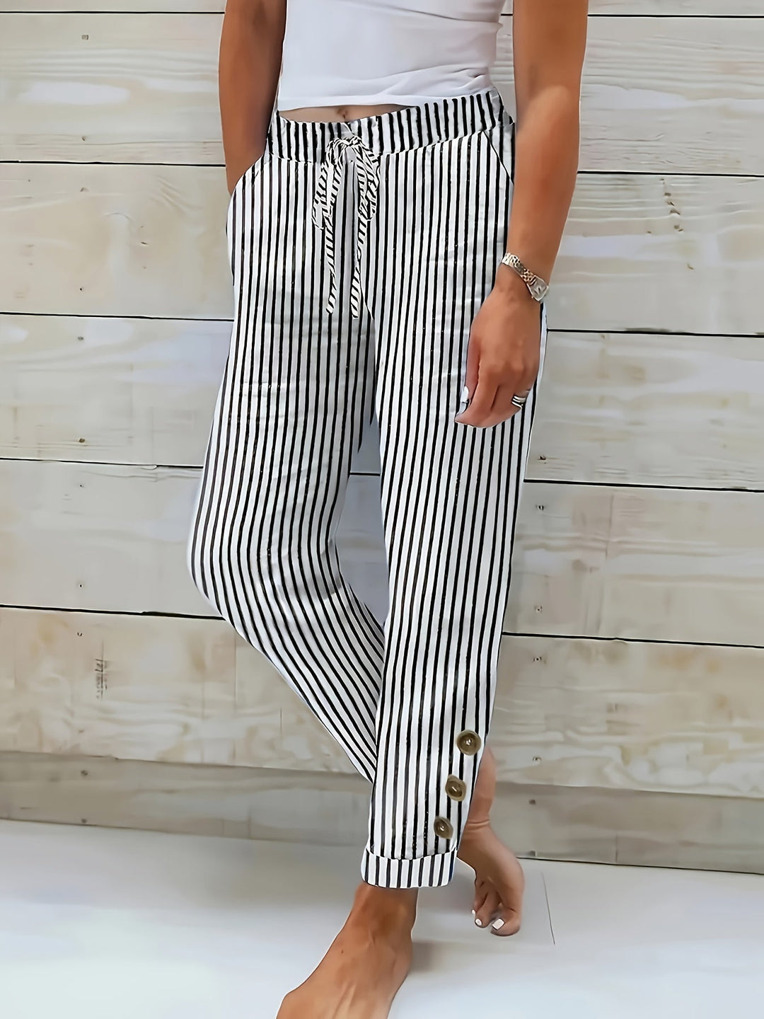 Rhia | Stylish Striped Pants