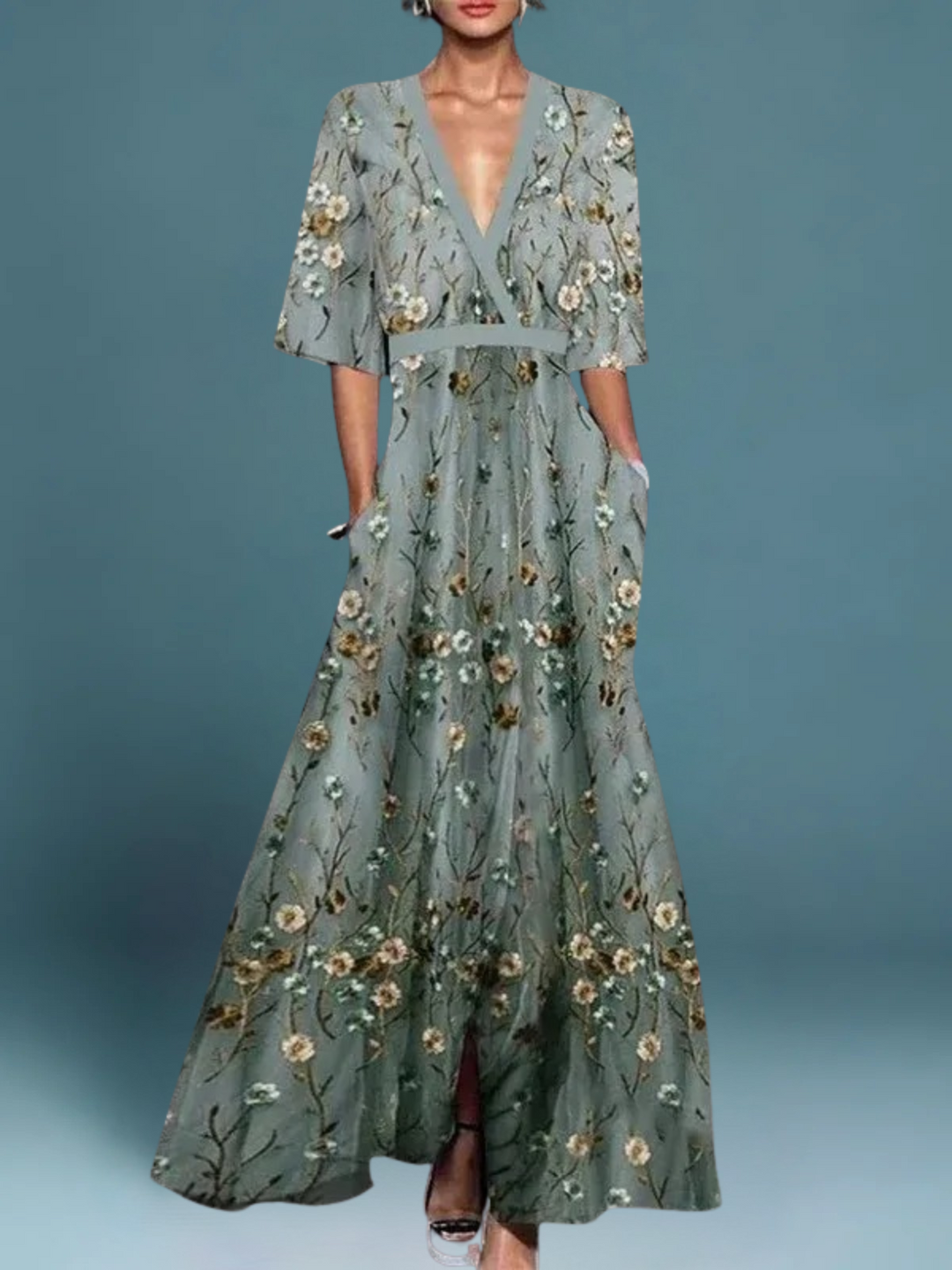 Isabella | Chic Floral Maxi Dress