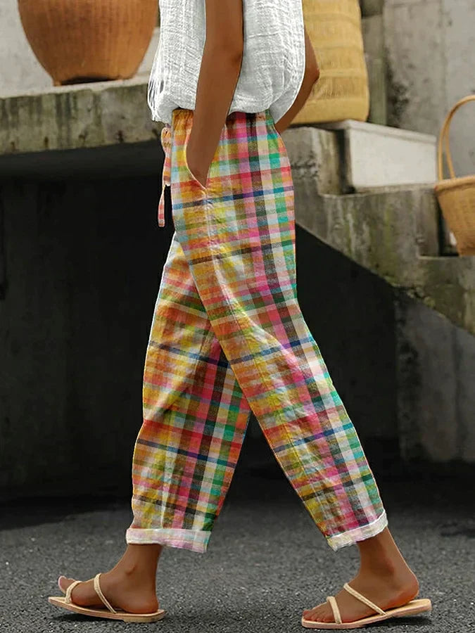 Alma | Cozy Checkered Pants