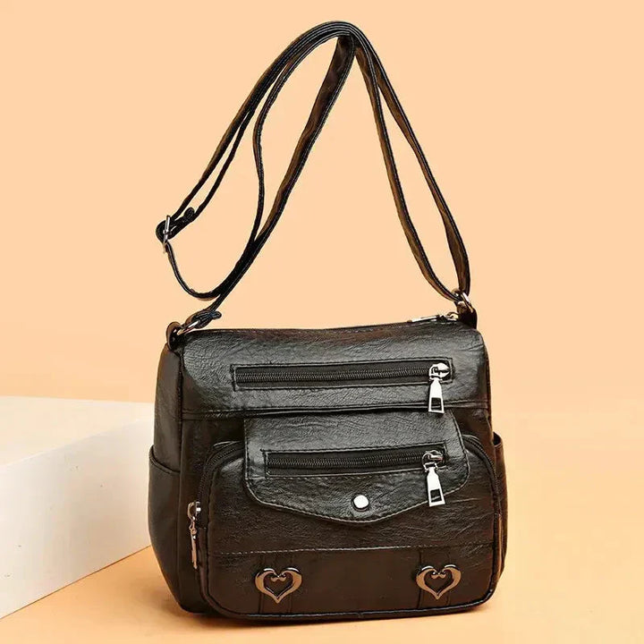 Krystina | Heart Accent Crossbody Bag