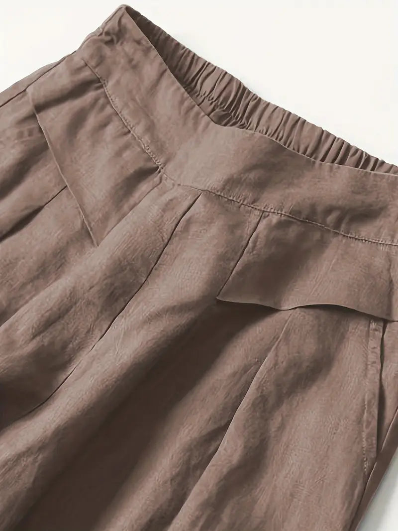 Janelle | Solid Wide Leg Trousers
