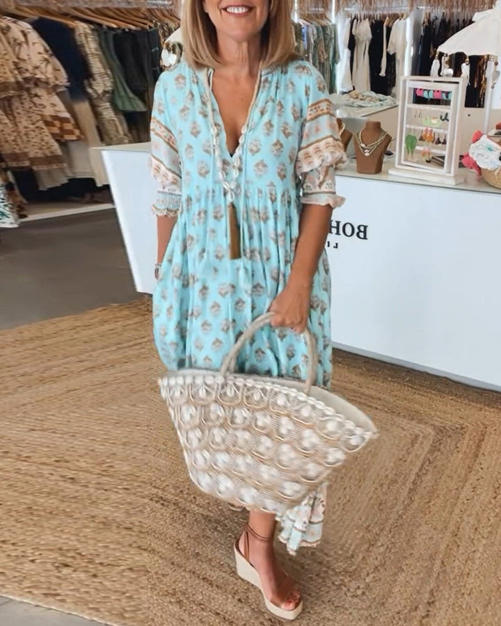 Margaret | Bohemian Tiered Maxi Dress
