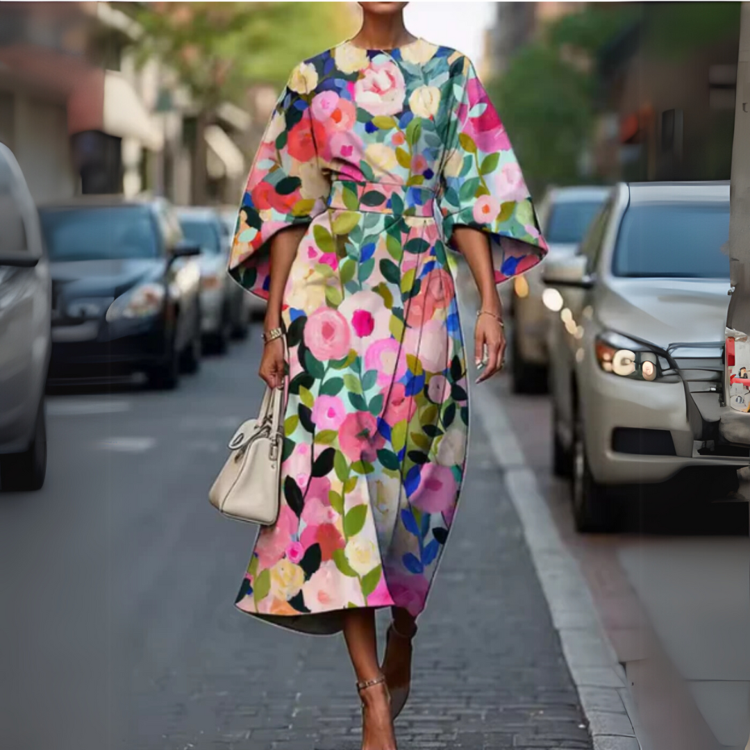 Elena | Elastic Waist Long Dress