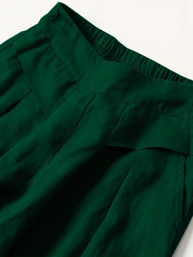 Janelle | Solid Wide Leg Trousers
