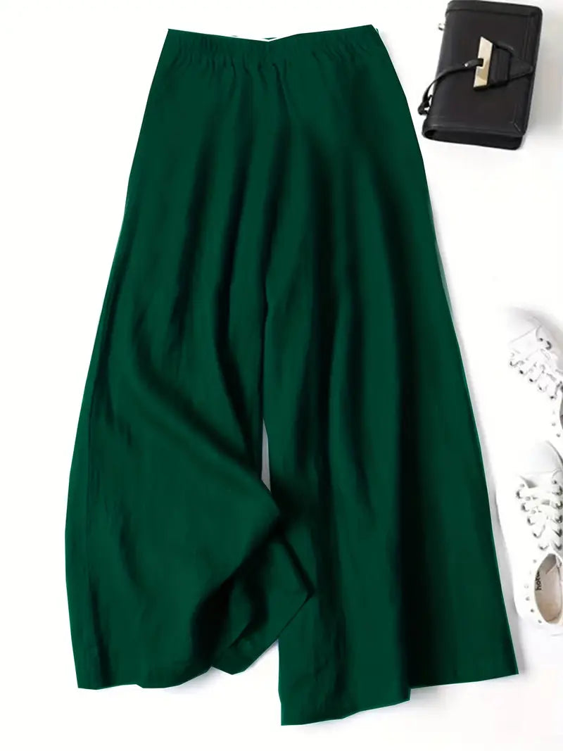 Janelle | Solid Wide Leg Trousers