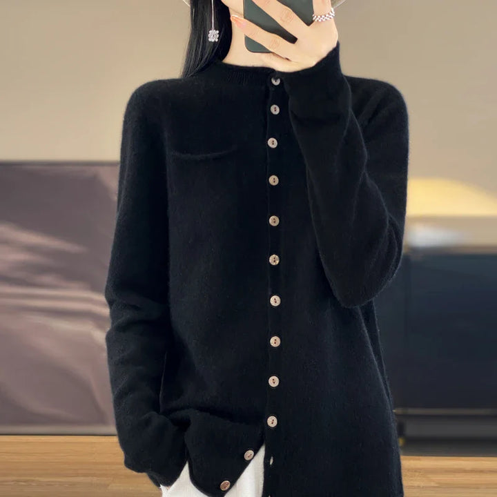 Cecily | Elegant Crew Neck Cardigan