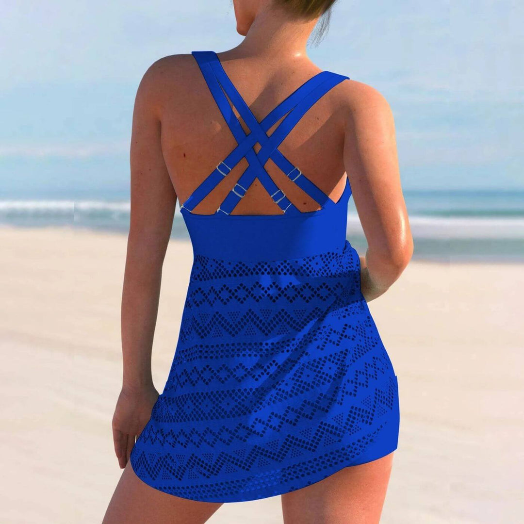 Crishine | Flattering Two-Piece Swim Dress