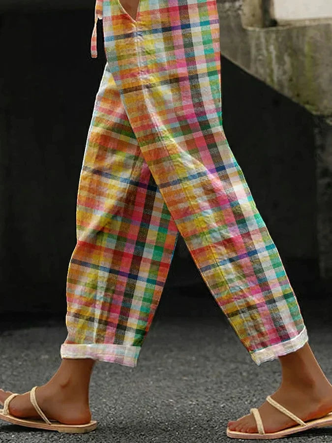 Alma | Cozy Checkered Pants