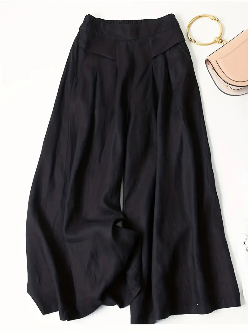 Janelle | Solid Wide Leg Trousers