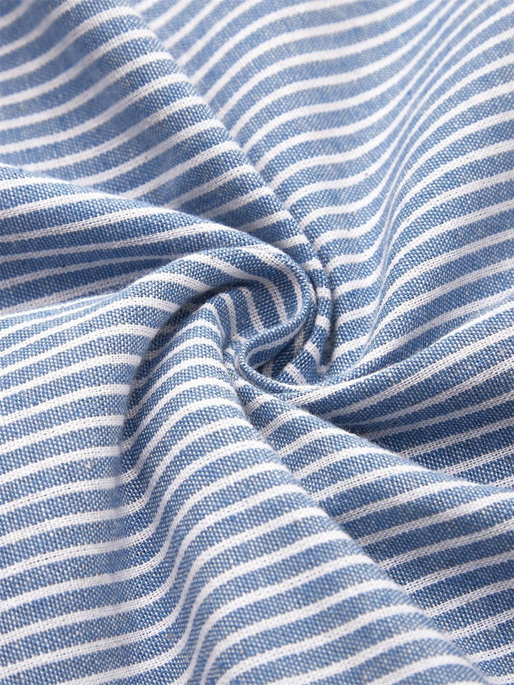 Isabella | Striped Cotton Midi Dress
