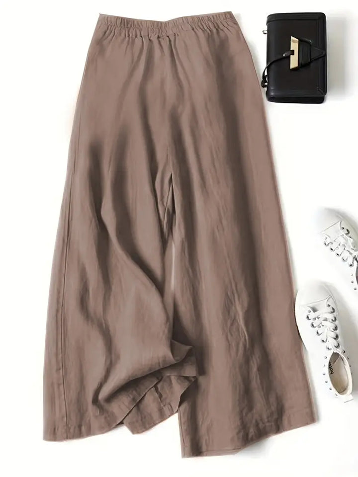 Janelle | Solid Wide Leg Trousers
