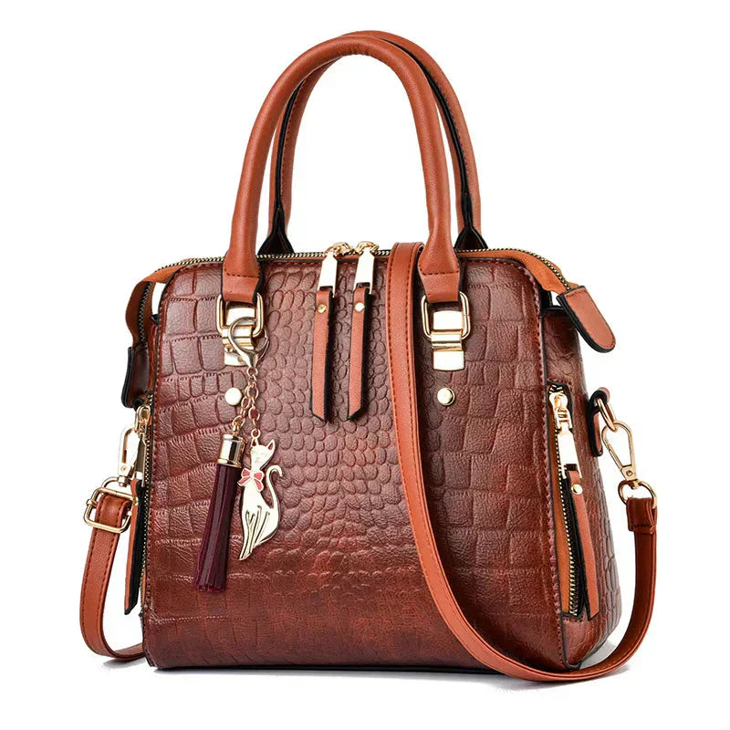 Cynthia | Crocodile-Embossed Bag