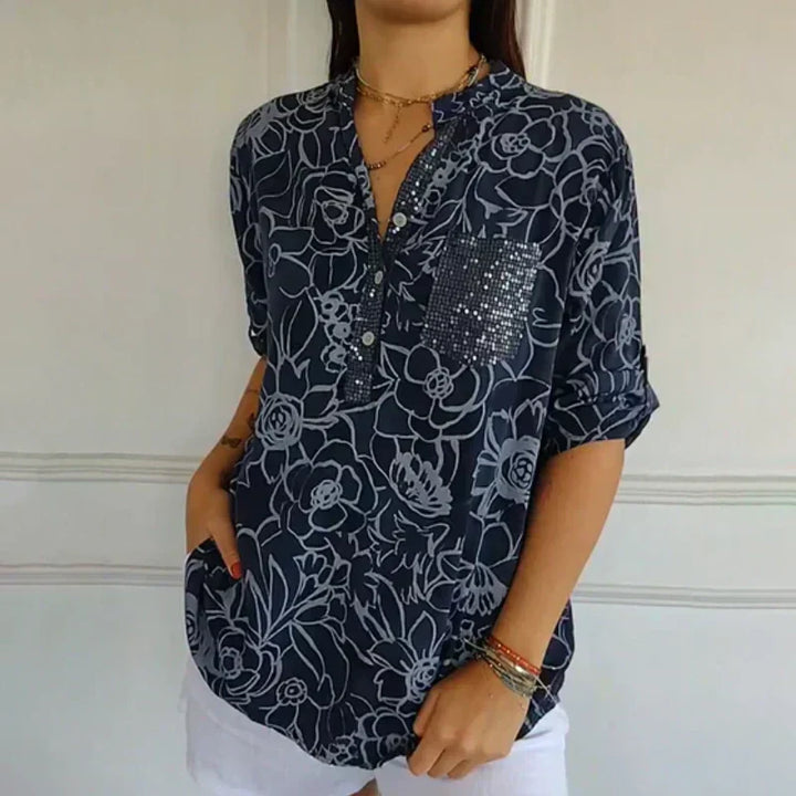 Marina – Floral Button-Up Shirt