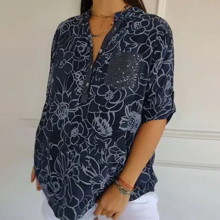 Marina – Floral Button-Up Shirt