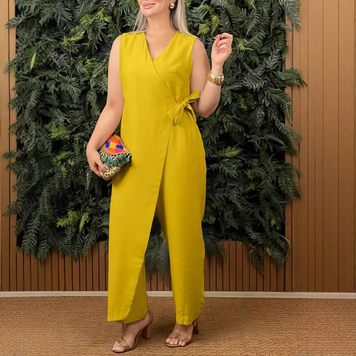 Wella | Sleeveless Wrap Jumpsuit