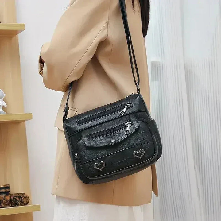 Krystina | Heart Accent Crossbody Bag