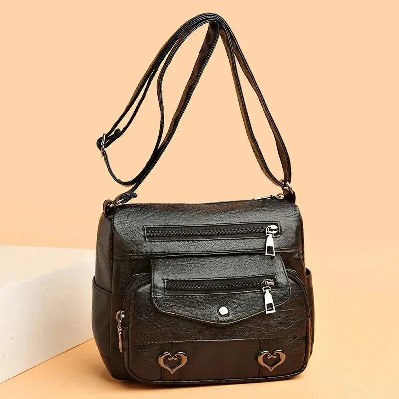 Krystina | Heart Accent Crossbody Bag