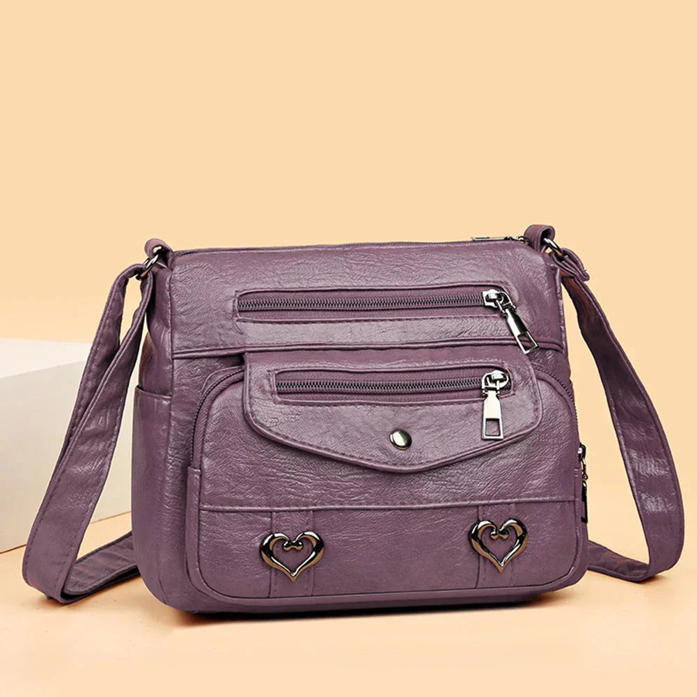 Krystina | Heart Accent Crossbody Bag