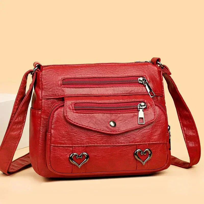 Krystina | Heart Accent Crossbody Bag